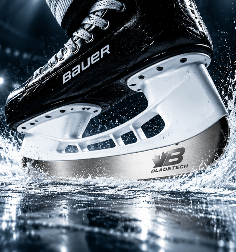 Hockey skate with Duguay Custom Blades steel